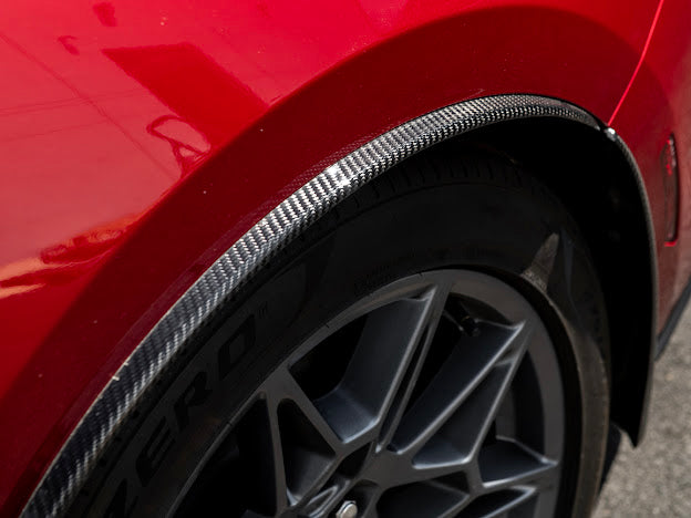 2024-UP FORD MUSTANG S650 | GT350R PERFORMANCE STYLE CARBON FIBER FENDER FLARES MUD FLAPS